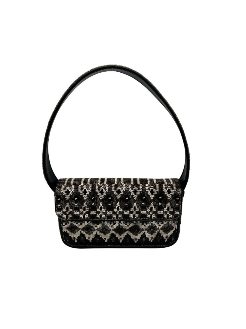 Stuad Tommy Brown Beaded Shoulder Bag